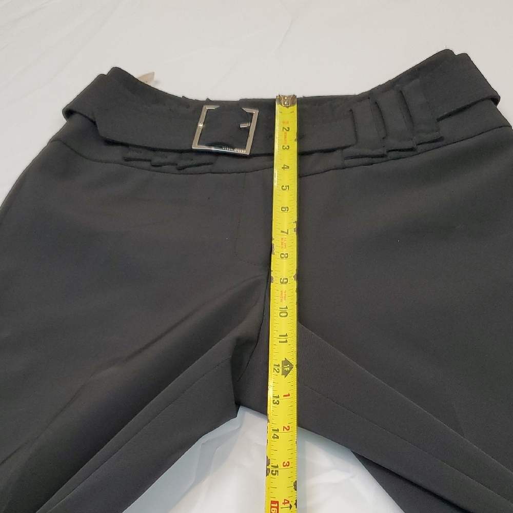 Karen Millen Black Boot Cut Flare Pants With Belt Office Trouser High Waist Sz 6 - Picture 13 of 14